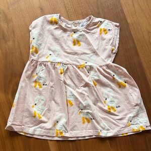 Bobo Choses Pink Dress with Duck Print / 12m